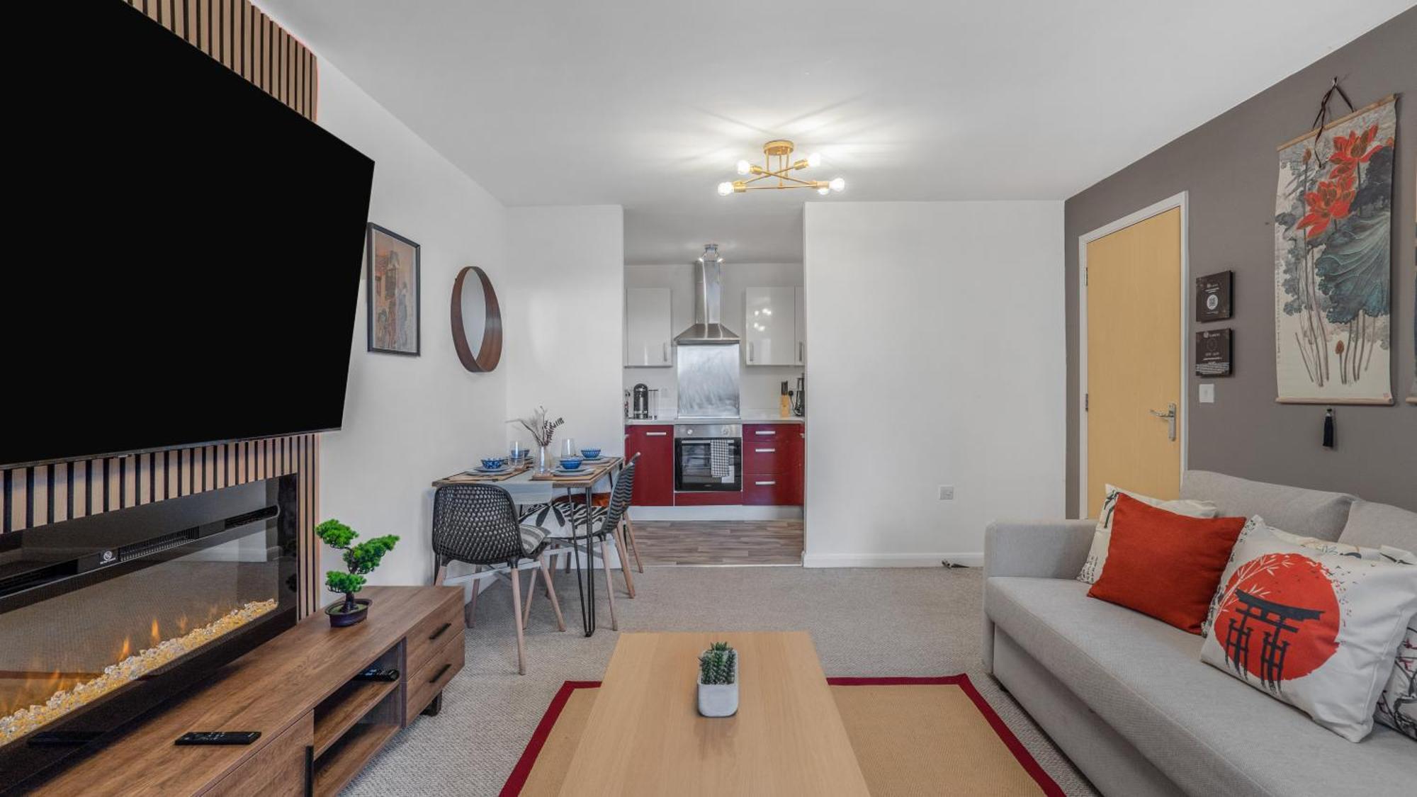 Japanese Suite 2Bed 2Bath, Free Park, Netfix, 75 Inch Tv, Games - City Centre- Maihom Birmingam Exterior foto